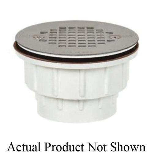 Shower Module Drain, 2 in, Solvent Weld, 4-1/4 in, Grid, PVC Drain, Stainless Steel - k8wxuluwzi2fw4jqg5cu_x500.jpg