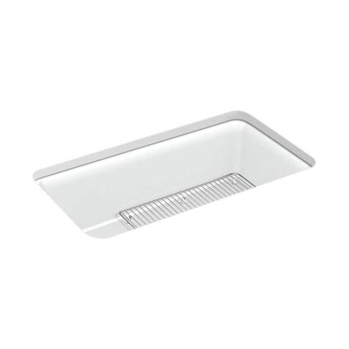 Cairn® Single Bowl Kitchen Sink, Under Mount, 33-1/2 x 18-5/16 in, 9-1/2 in Bowl Depth, Neoroc® Composite, Matte White - keg4s6ajwolmkhnhenrh_x500.jpg