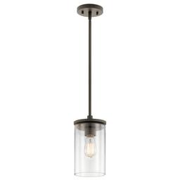 Crosby Single Light 6" Wide Mini Pendant with Clear Glass Shade - khgdemremhj60yzevcqi_x500.jpg