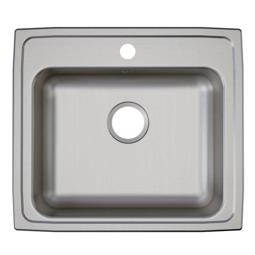 Lustertone™ Classic Single Bowl Kitchen Sink, Top Mount, ADA, 22 x 19-1/2 in, 6-3/8 in Bowl Depth, 3-Hole, 18 ga Lustrous Satin Steel, Stainless - kiinkbi87qv9jj6tyj2t_x500.jpg