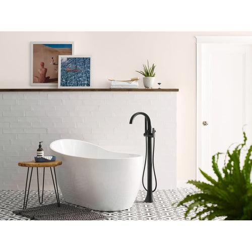 Doux Floor Mounted Tub Filler with Built-In Diverter - Includes Hand Shower - kmiujbojo73dtl63kjcf_x500.jpg