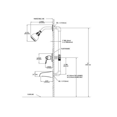 Glacier Bay Aragon Triple Handle 1-Spray Tub and Shower Faucet 1.8 GPM in Chrome (Valve Included) - kqqsbvvsy1rdchvkk7as_x500.jpg