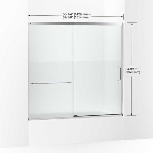 Elate 56-3/4" High x 59-5/8" Wide Sliding Semi Frameless Tub Door with Clear Glass - l4fqrww0shestpceehyb_x500.jpg