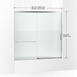 Elate 56-3/4" High x 59-5/8" Wide Sliding Semi Frameless Tub Door with Clear Glass - l4fqrww0shestpceehyb_x500.jpg