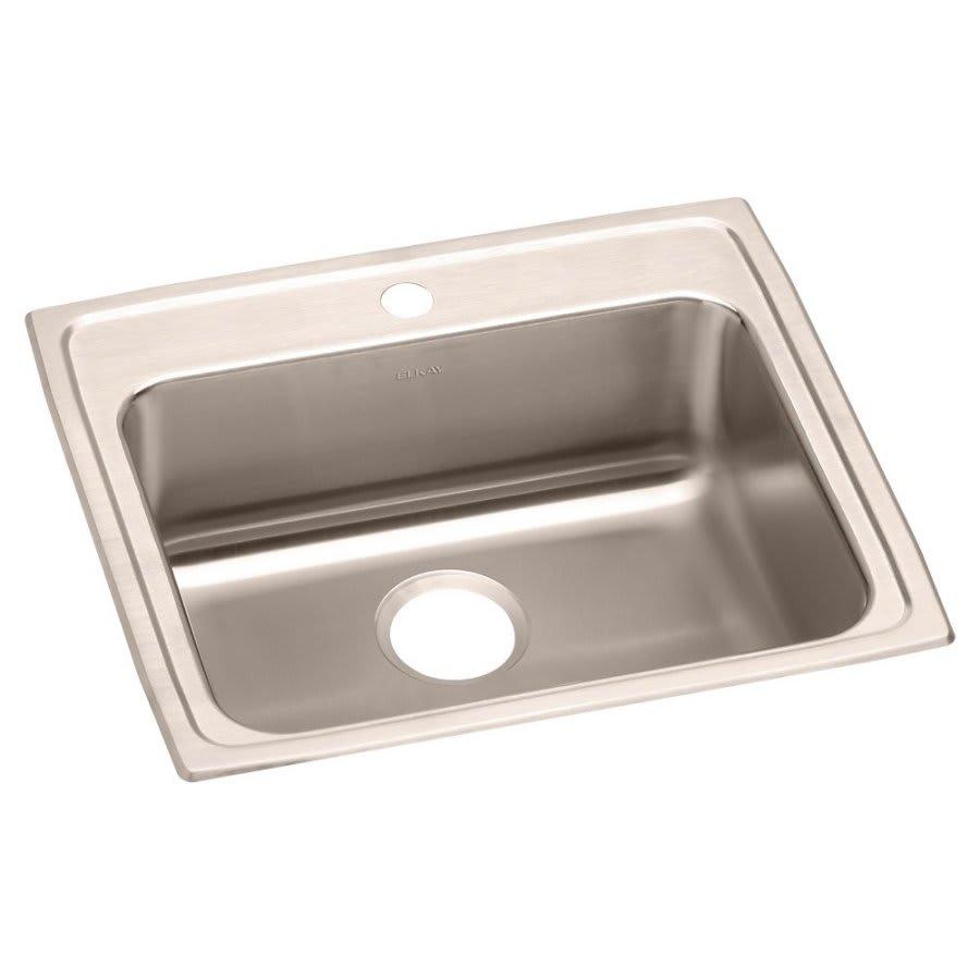 Lustertone™ Classic Single Bowl Kitchen Sink, Top Mount, ADA, 22 x 19-1/2 in, 5-3/8 in Bowl Depth, 1-Hole, 18 ga Lustrous Satin Steel, Stainless - lcbaanr4eloilm6ysurp_800x500@2x.jpg