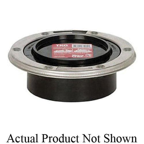 TKO™ DWV Test Cap Metal Ring Closet Flange, 4 in, Spigot, ABS - ldktkztymhklpg5la64k_x500.jpg