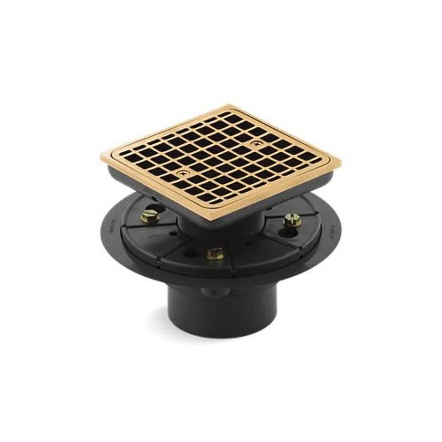 Clearflo™ Square Shower Drain, 2 or 3 in, Vibrant Brushed Moderne Brass/Plastic Drain - lliulgocvy0dclrikewr_800x500@2x.jpg