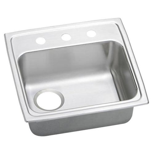 Celebrity Single Bowl Classroom Sink, Top Mount, ADA, 20 x 19-1/2 in, 5-1/2 in Bowl Depth, 3-Hole, 20 ga Brushed Satin Steel, Stainless - lpnfayn8lq0bzrmtgqxe_x500.jpg