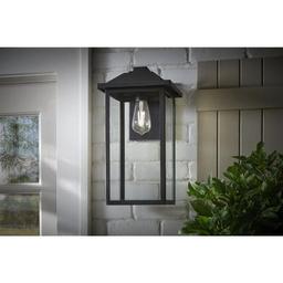 1-Light 18 in. Black Hardwired Classic Outdoor Wall Lantern Sconce Light with Clear Glass - lrdecqr97qlpoxvlt2wa_x500.jpg