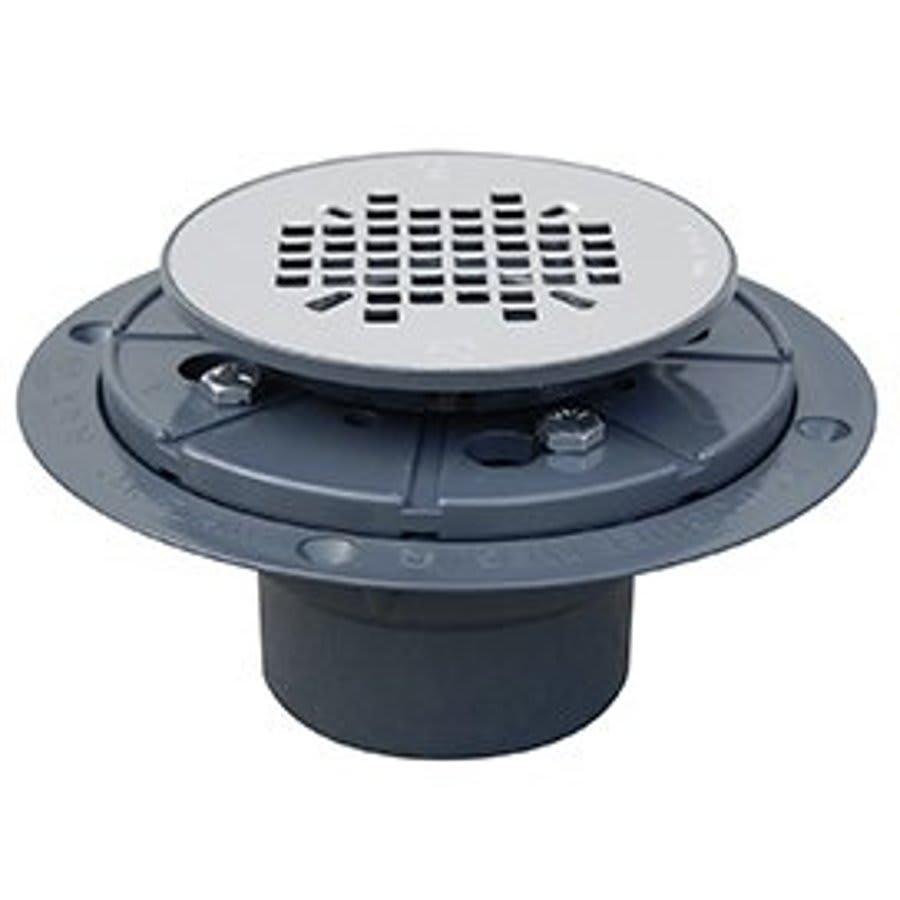 Shower Pan Drain With Plastic Rim, 2 in, Hub, 4-3/8 in, Grid, PVC Drain, Stainless Steel - m5dfeaxdapmi6hxijz4w_800x500@2x.jpg