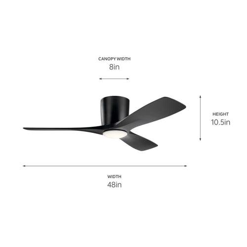 Volos 48" 3 Blade Hugger Indoor Ceiling Fan - Wall Control Included - mgi2iz1bjzudo4xs8u7r_x500.jpg