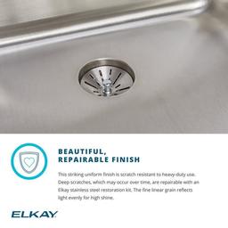 Lustertone™ Classic Single Bowl Kitchen Sink, Under Mount, ADA, 30-1/2 x 18-1/2 in, 4-3/8 in Bowl Depth, 18 ga Lustrous Satin Steel, Stainless - mgivyamty4tvlmqbjmcj_x500.jpg