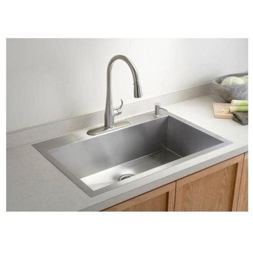 Vault 33" Single Basin Drop-In / Under-Mount 18-Gauge Stainless Steel Kitchen Sink with SilentShield - Basin Rack Included - msou2n1kqju7umun5mom_x500.jpg