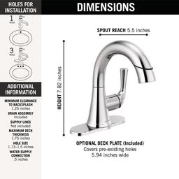 Kayra 1.2 GPM Single Hole Pull-Down Bathroom Faucet with 15-3/4" Hose and Pop-Up Drain Assembly - mzgite6wiegmepuxw9xa_x500.jpg