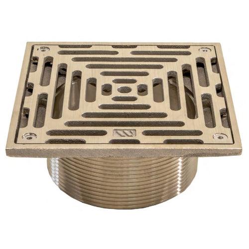 M5 Floor Drain Top, 5 in, Square, Nickel Bronze - mzlqrz880gxfncmrd4wr_x500.jpg