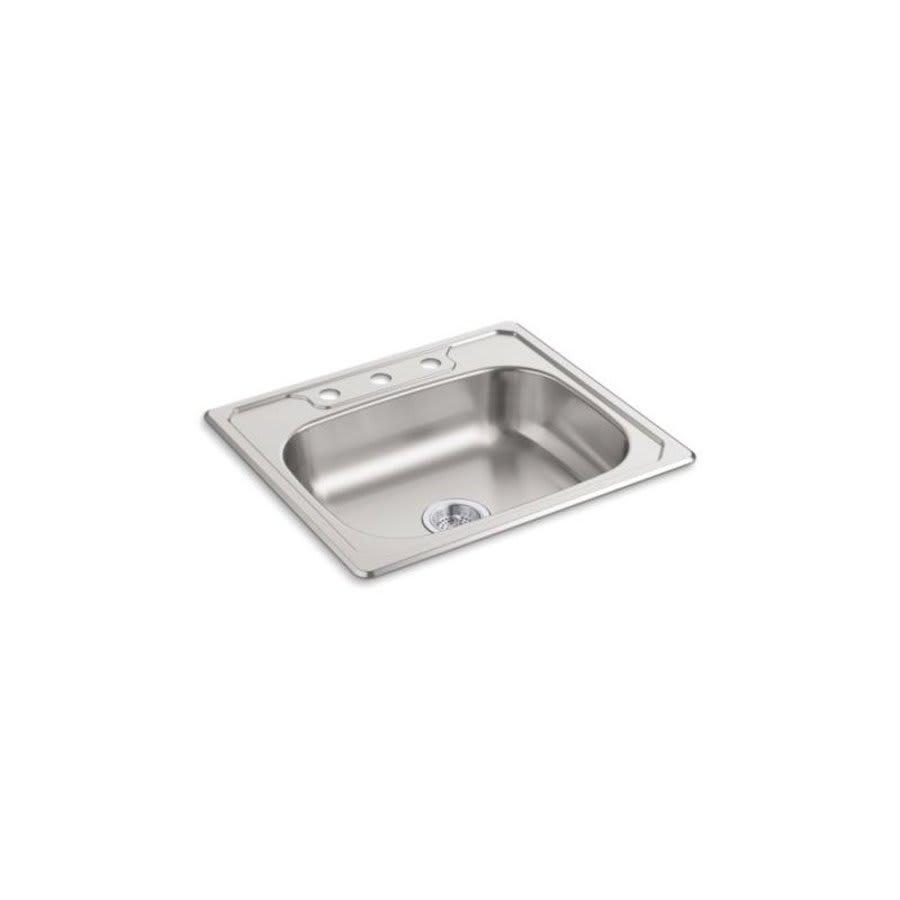 Middleton® Single Bowl Kitchen Sink, Top Mount, ADA, 25 x 22 in, 6 in Bowl Depth, 3-Hole, 20 ga Luster Steel, Stainless - n4obtomjxiw12ezzdylf_800x500@2x.jpg