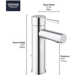 Essence 1.2 GPM Single Hole Bathroom Faucet with Pop-Up Drain Assembly, StarLight, SilkMove, and EcoJoy Technology - n8gbfaeqndkz9zcymuar_x500.jpg