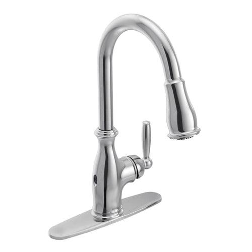 Brantford 1.5 GPM Single Hole Pull Down Kitchen Faucet with Duralast, Duralock, MotionSense, PowerClean, and Reflex Technology - Includes Escutcheon - n8qv996nidsunkbxc4nb_x500.jpg