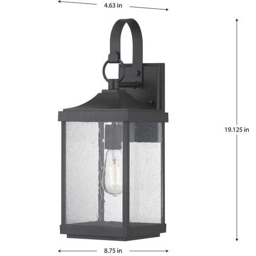 Park Court 19 in. 1-Light Textured Black Traditional Outdoor Wall Lantern with Clear Seeded Glass - n8zu8tsalxmal2gph7k2_x500.jpg