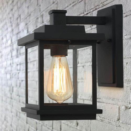 LNC Square 1-Light Black Outdoor Wall Lantern Sconce with Clear Glass Shade, Modern Exterior Wall Light for Patio Garden - nbmzqvqt0vwtxc3t2e2v_x500.jpg