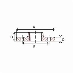 Companion Flange, 1-1/4 in, FNPT, 4-5/8 in OD, Malleable Iron, Black - ncize8iszhcy8gwoagyj_x500.jpg