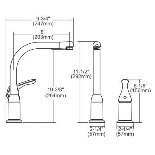 Everyday Kitchen Faucet, Deck Mount, ADA, 1 Lever Handle, 2-Hole, Polished Chrome - ngtzvkblckcdbpxng1tl_x500.jpg