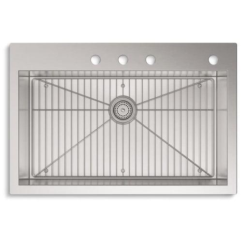 Vault 33" Single Basin Drop-In / Under-Mount 18-Gauge Stainless Steel Kitchen Sink with SilentShield - Basin Rack Included - nhhqchnwwygmvcmc1fpg_x500.jpg