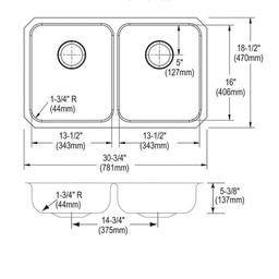 Lustertone™ Classic Double Bowl Kitchen Sink, Under Mount, ADA, 30-3/4 x 18-1/2 in, 5-3/8 in Bowl Depth, 18 ga Lustrous Satin Steel, Stainless - nhqpuf9w61s6shhaluql_x500.jpg