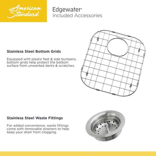 Edgewater 25" Single Basin Stainless Steel Kitchen Sink for Drop In or Undermount Installations with Single Faucet Hole - Drain Included - nknijo5yexxlov0bumd3_x500.jpg