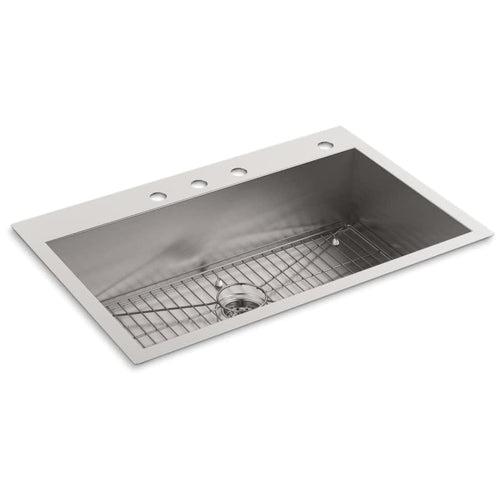 Vault 33" Single Basin Drop-In / Under-Mount 18-Gauge Stainless Steel Kitchen Sink with SilentShield - Basin Rack Included - nmsdupymrkrnhbadvptq_x500.jpg