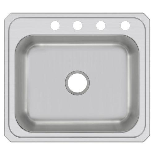 Celebrity Single Bowl Kitchen Sink, Top Mount, 25 x 22 in, 6-3/4 in Bowl Depth, 4-Hole, 20 ga Brushed Satin Steel, Stainless - ns2l0zpxgwp38y9jwmib_x500.jpg