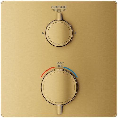 Grohtherm Thermostatic Valve Trim Only with Dual Lever Handles and Volume Control - Less Rough In - nvekukksqrtktwrf1p56_x500.jpg