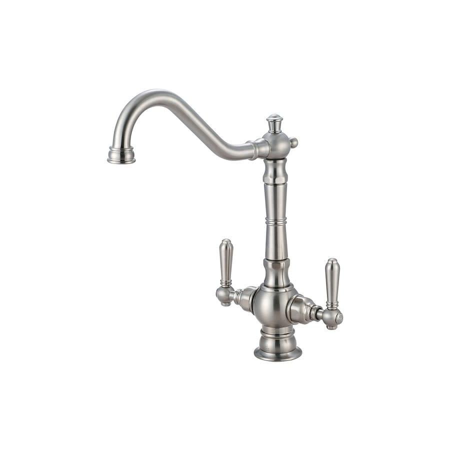 Americana Kitchen Faucet, Deck Mount, ADA, 2 Lever Handles, 1-Hole, PVD Brushed Nickel - nvuekuti1rnlvoizisqd_800x500@2x.jpg