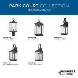 Park Court 1-Light Textured Black Traditional Outdoor Post Lantern with Clear Seeded Glass - nypfn4kabizg5sytmwhn_x500.jpg