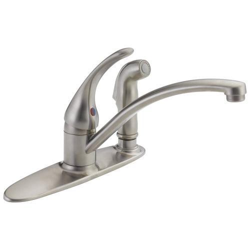 Foundations® Kitchen Faucet, Deck Mount, ADA, 1 Lever Handle, 3-Hole, Stainless - o0noka3hmhnxwrr6mqla_x500.jpg