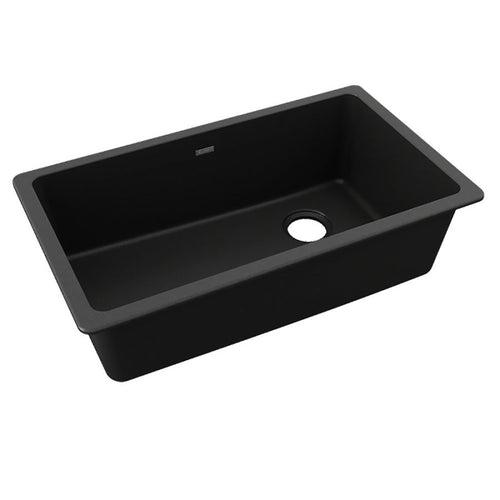 Classic® Single Bowl Kitchen Sink, Under Mount, 33 x 18-3/4 in, 9-1/2 in Bowl Depth, Quartz, Black - o2qiu9g7ujdjhksveqm5_x500.jpg