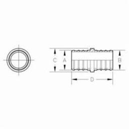 QickSert CR® Reducer Coupling, 1 x 3/4 in, Crimp PEX, Poly - o5tvcmfa76kf8mohzw5j_x500.jpg