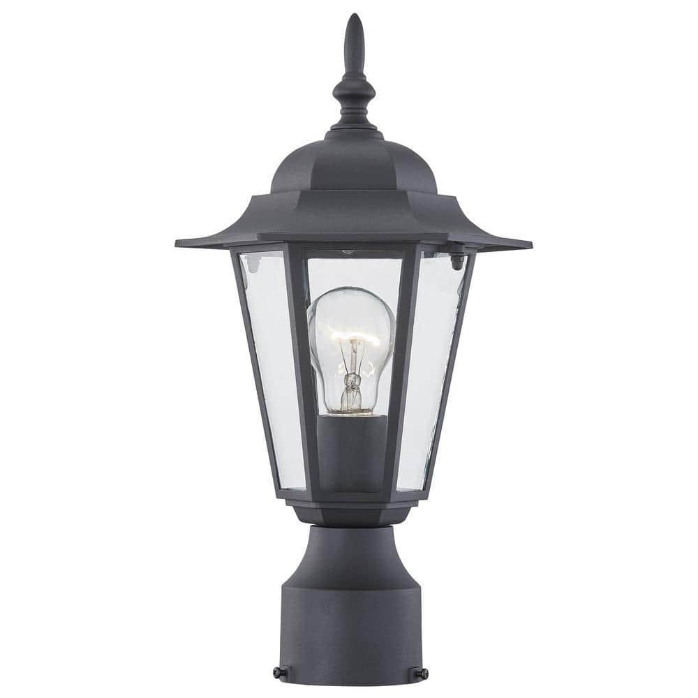 1-light Textured Black Outdoor Post Light with Clear Glass - ohfr1o5cgmangqzaz4ob_800x500@2x.jpg