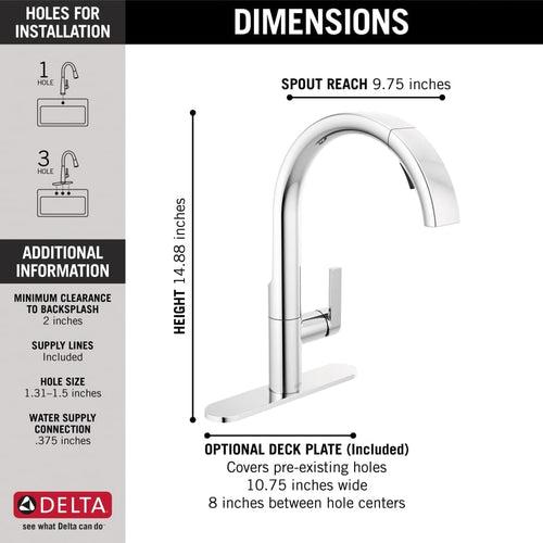 Keele 1.8 GPM Single Hole Pull Down Kitchen Faucet MagnaTite and Touch-Clean Technology - ohgo7ftoqabwty9mmtlw_x500.jpg