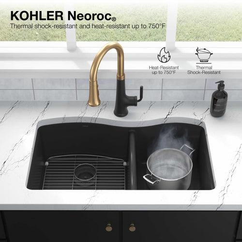 Cairn 24-1/2" Undermount Single Bowl Neoroc Granite Composite Kitchen Sink with Bottom Sink Rack - ohsud51zvrl86y4gzmmf_x500.jpg