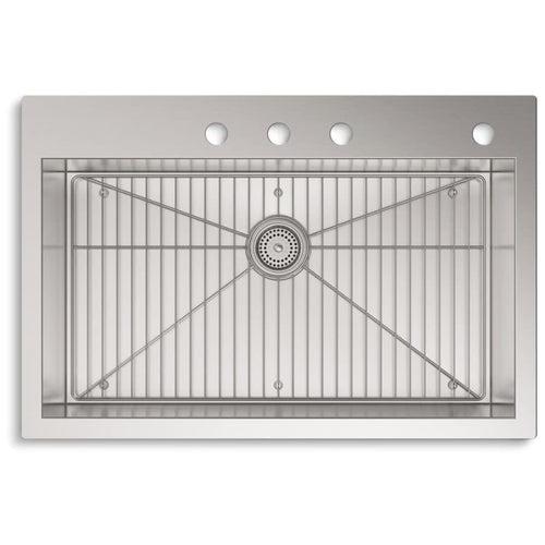 Vault 33" Single Basin Drop-In / Under-Mount 18-Gauge Stainless Steel Kitchen Sink with SilentShield - Basin Rack Included - ok7wtiw2fdvcyvbnifzb_x500.jpg