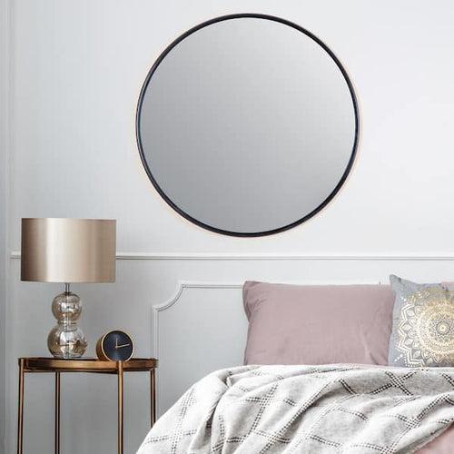 30 in. x 30 in. Modern Round Framed Adelina Black Circular Accent Mirror - opps1mghkpqmdtzf9oww_x500.jpg