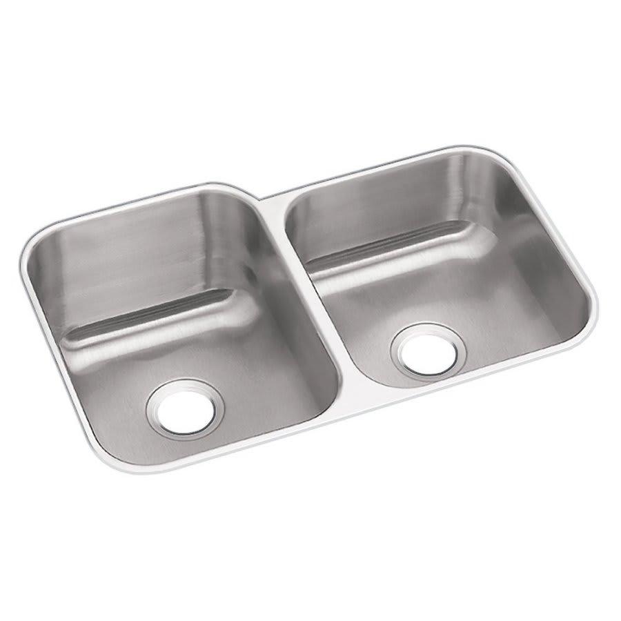 Dayton® Double Bowl Kitchen Sink, Under Mount, 31-3/4 x 20-1/2 in, Bowl Depths: 10 in Left, 8 in Right, 18 ga Radiant Satin Steel, Stainless - oq8tk2j8r0oi4ecl9kox_800x500@2x.jpg