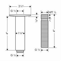 Extension Pipe, 1/2 in, NPT, For Use With Ceiling Mount Showerhead, Polished Chrome - orgiy0jmlsnybyiv1ntn_x500.jpg