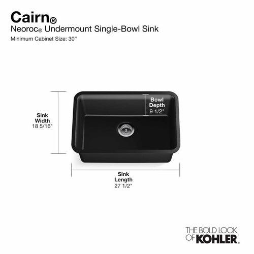 Cairn 27-1/2" Undermount Single Bowl Neoroc Granite Composite Kitchen Sink with Bottom Sink Rack - ouah906g7i0nht3qhvzs_x500.jpg