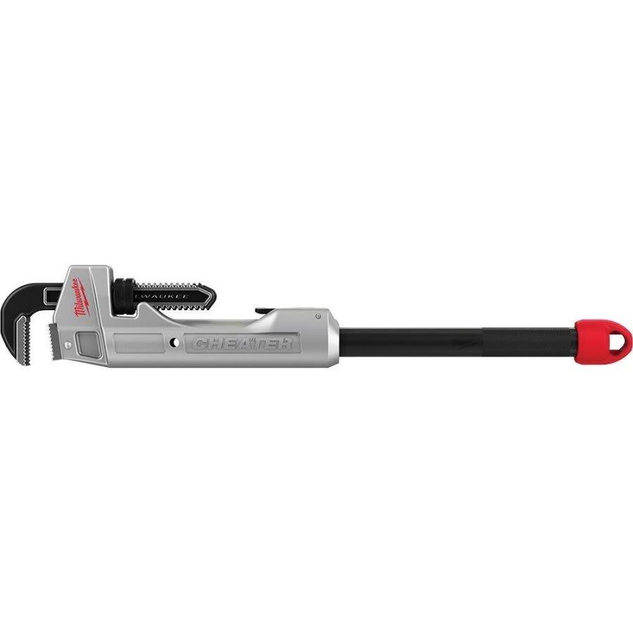 CHEATER™ Adaptable Pipe Wrench, 11 in, or 18 to 24 in Pipe, 17.13 in OAL, Overbite Jaw, Red/Silver Aluminum Handle - ouau06dheonhbqneo0t8_800x500@2x.jpg