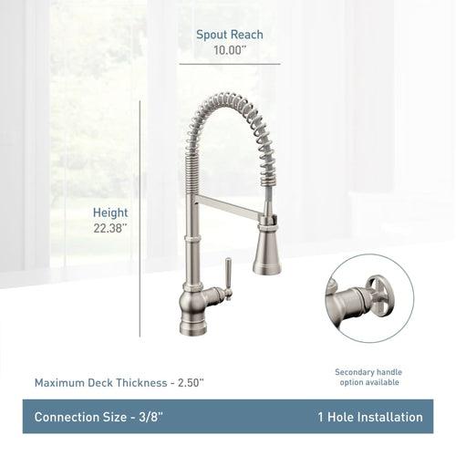 Paterson 1.5 GPM Single Hole Pre-Rinse Pull Down Kitchen Faucet with Power Boost - ouilq6yxscqzgbazn9ry_x500.jpg