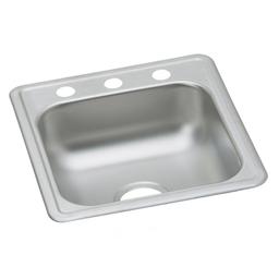 Dayton® Single Bowl Bar Sink, Top Mount, ADA, 19 17 x 19 in, 6 in Bowl Depth, 3-Hole, 22 ga Satin Steel, Stainless - p2wgnrrpbotqyqovtuoi_800x500@2x.jpg