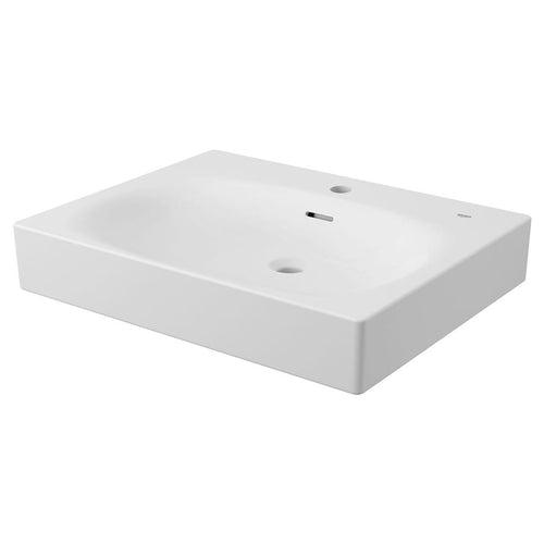 Eurocube® Wall Mount Lavatory Sink, ADA, 24-13/16 x 19 x 5-7/16 in, Fireclay, Alpine White - p7n5e8i7alpvvhptpkng_x500.jpg