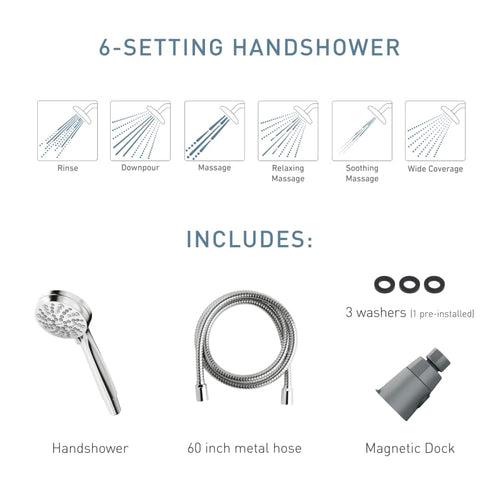 Engage 6-Function 1.75 GPM Hand Shower with Magnetix Technology - Includes Hose and Holding Bracket - pahfjjjyhrvgsyntezen_x500.jpg